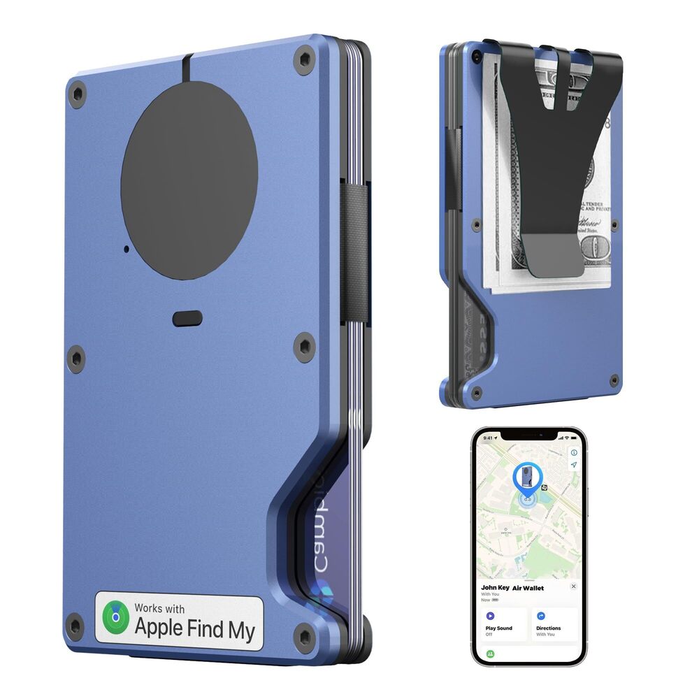4696 Air Wallet, Built-in Tracker Slim Wallet, Smart Wallet with Money